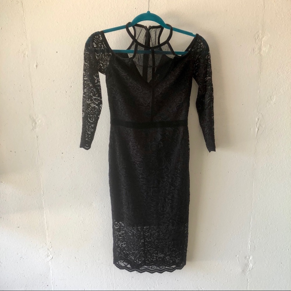 Express black lace dress size 2